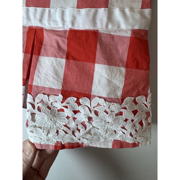 Janie and Jack Sz 12-18 Months Midsummer Picnic Plaid Lace Trim Dress Lined $69 - Picture 7 of 9